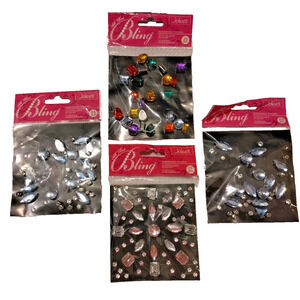Jolee's Bling Dimensional Stickers Multi Shape Gems Rhinestones Multicolor 4 Pks